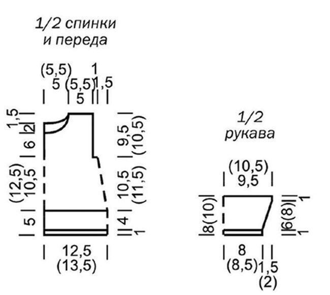 Комплект для малышки спицами: туника, штанишки и пинетки Комплект для малышки спицами: туника, штанишки и пинетки