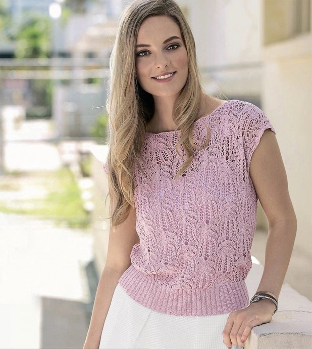 Розовый ажурный топ Розовый ажурный топ