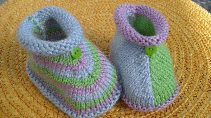 Нежные пинетки спицами Нежные пинетки спицами