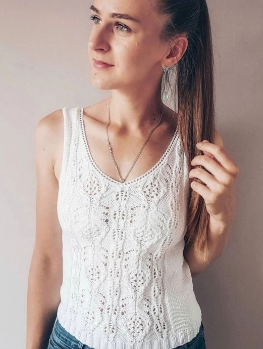 Ажурный топ спицами Ажурный топ спицами
